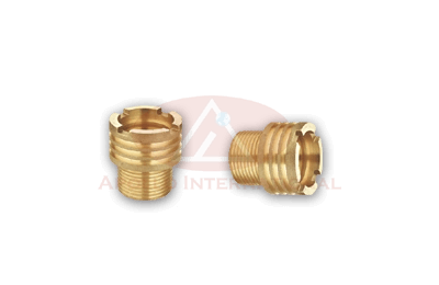 Round Brass Inserts Male for CPVC Pipe Fittings